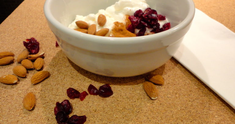 How To: Snack Healthy – Yogurt, Cottage Cheese, and Applesauce Bowl