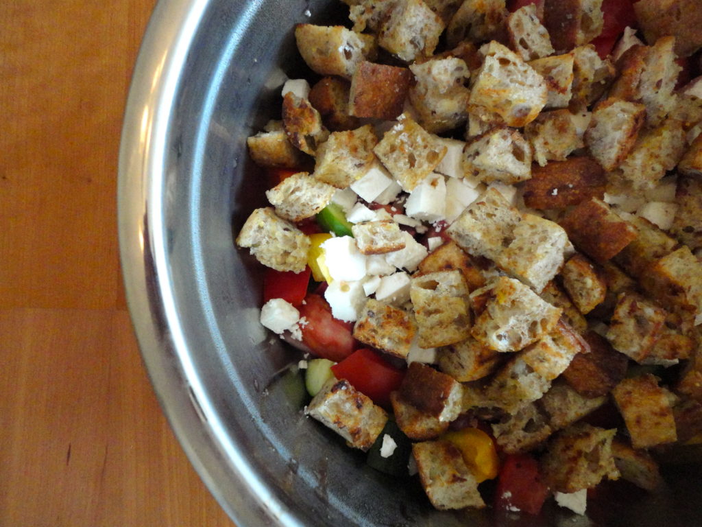 Greek Panzanella Salad