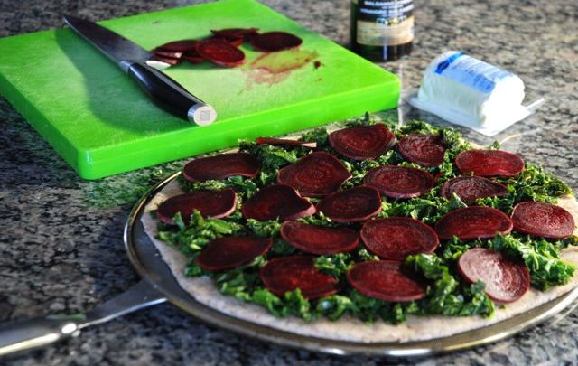 How to: Seasonal Cooking – Kale, Beet and Goat Cheese Pizza