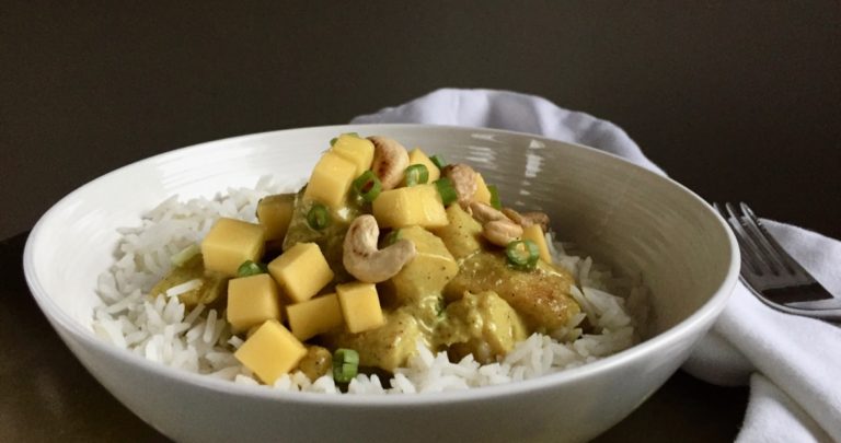 Mango, Cashew and Coconut Chicken Curry