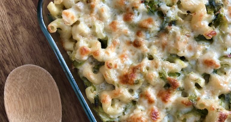 Cheesy Brussels Sprout Pasta