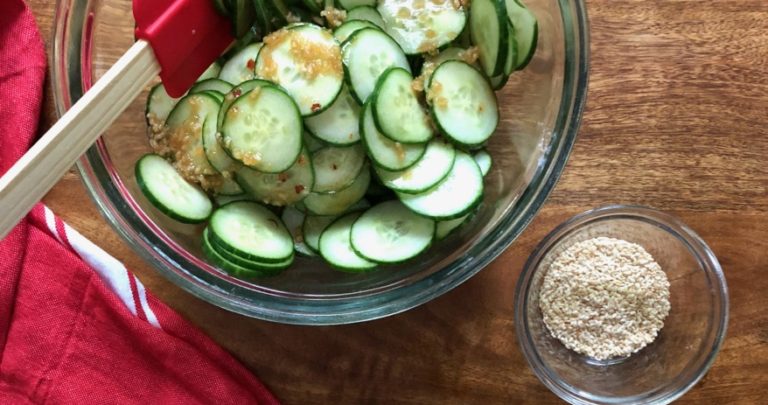 Cool and Crispy Sesame Cucumber Salad