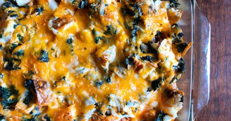 Overnight Spinach and Cheese Strata